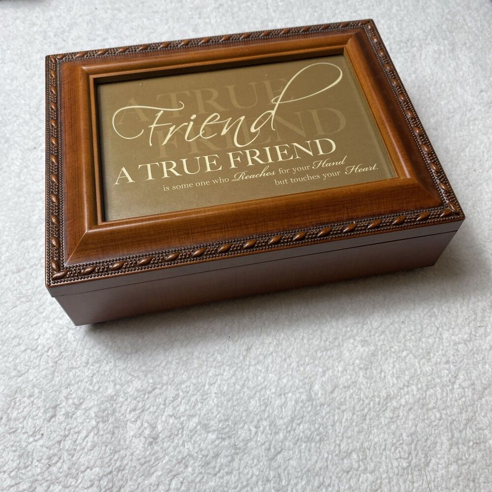 Sankyo Music Box Picture Frame Jewelry Box Vintage Song Unknown Tested Works